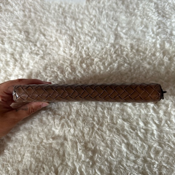 Bottega Veneta Intrecciato Long Zip Around Wallet Tan - Picture 6 of 10